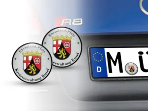 Klebemarke TÜV Kreisverwaltung Kusel Nummernschild plakette